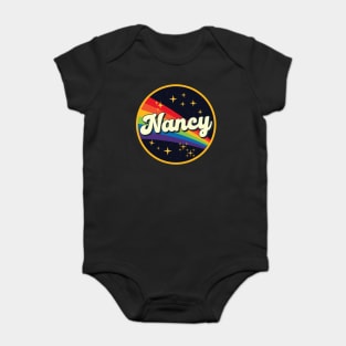 Nancy // Rainbow In Space Vintage Style Baby Bodysuit